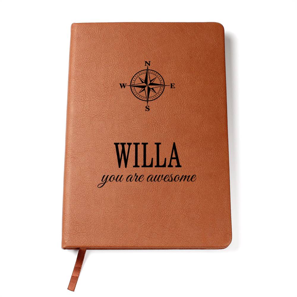 Willa Journal - Personalized Leather Journal Custom Name