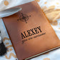 Alexey Journal - Personalized Leather Journal for Men - Custom Name Notebooks for Him