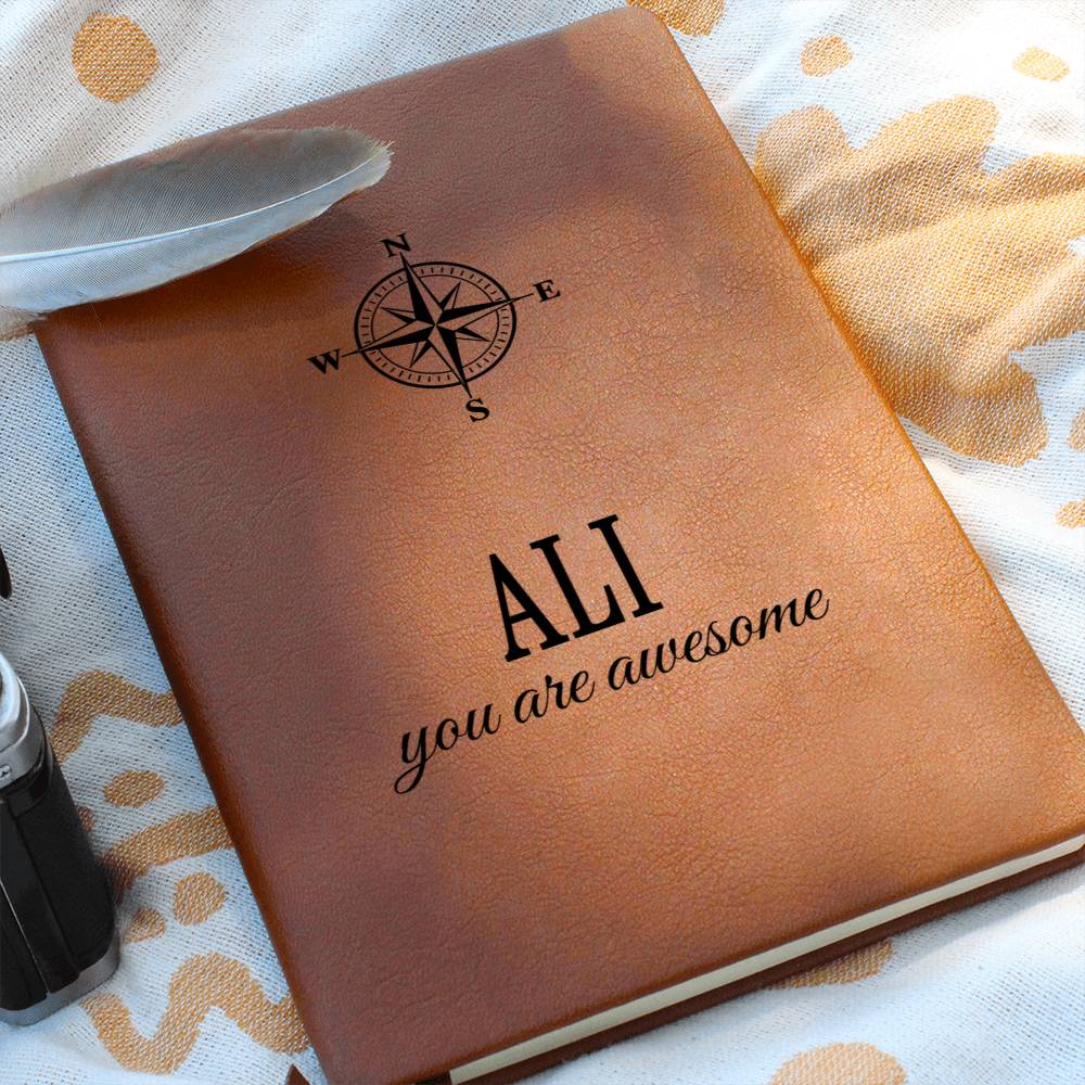 Ali Notebook - Personalized Leather Journal for Him