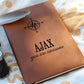 Ajax Notebook - Personalized Leather Journal Men