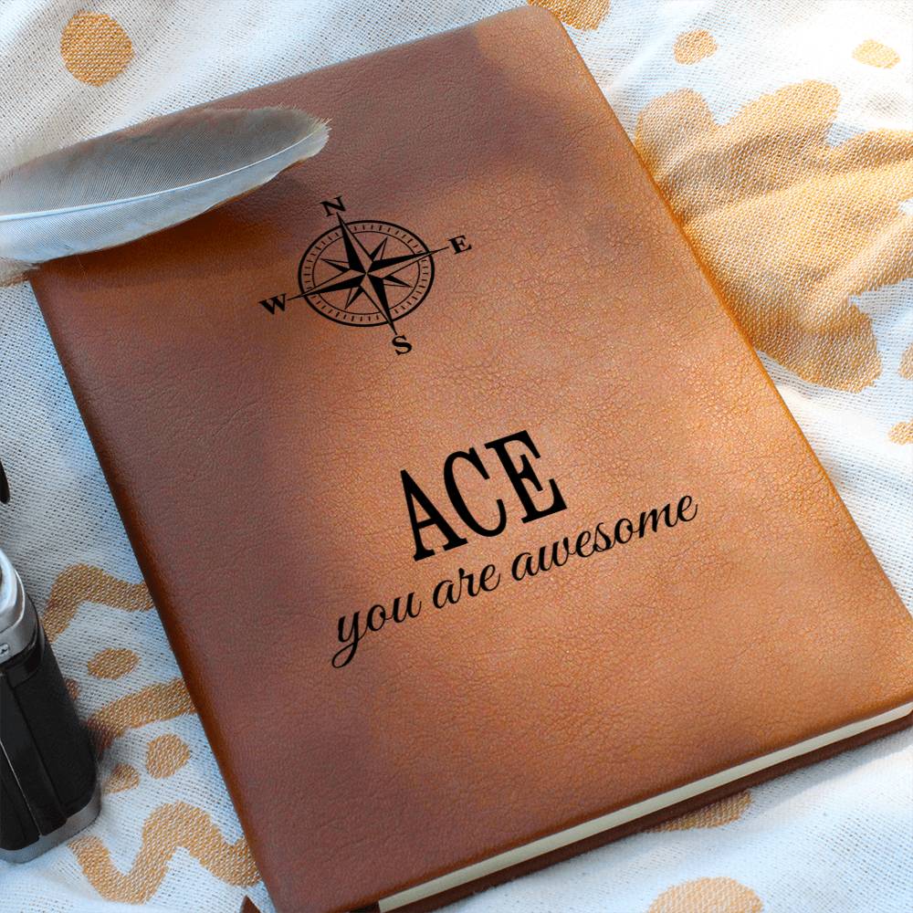 Ace Notebook - Personalized Leather Journal for Him