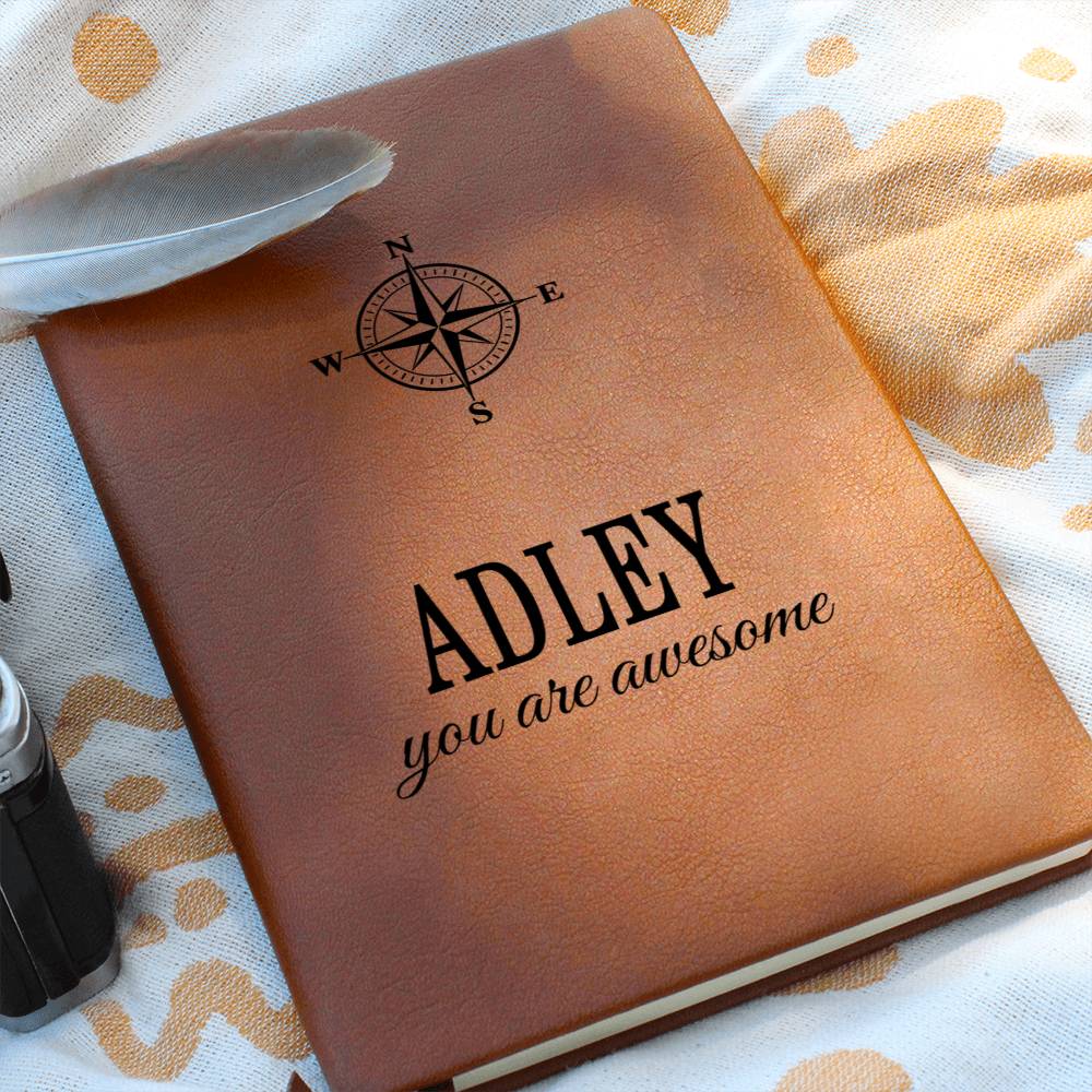 Adley Journal - Personalized Leather Journal Custom Name