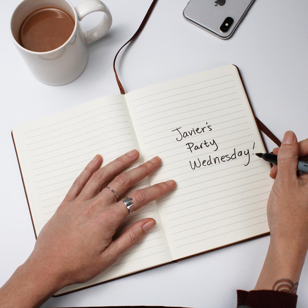Boykin Journal - Personalized Leather Journal with Name - Custom Notebook for Men