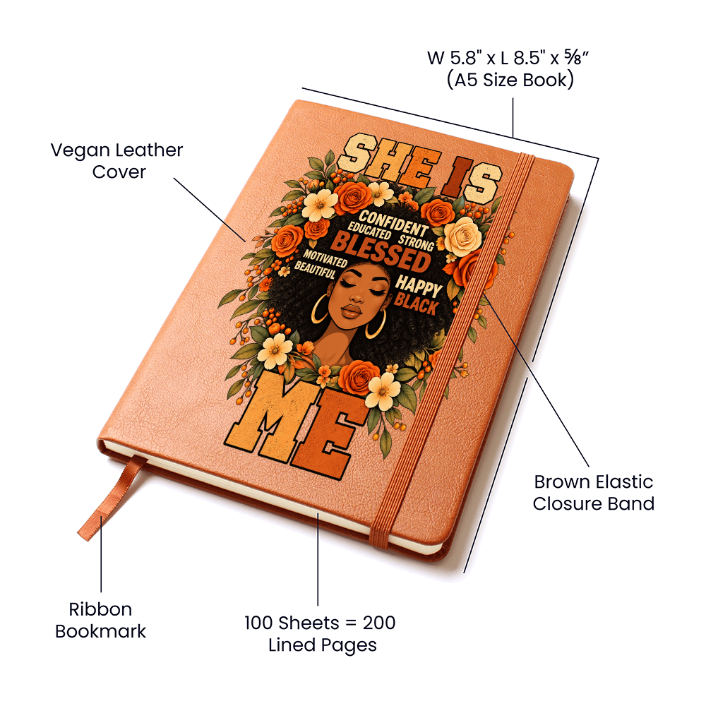 Black Women Affirmation Journal - She Is Blessed Notebook - African American Women Empowerment Gifts