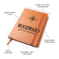 Woodward Journal - Personalized Gifts for Men - Custom Name Leather Notebooks for Him
