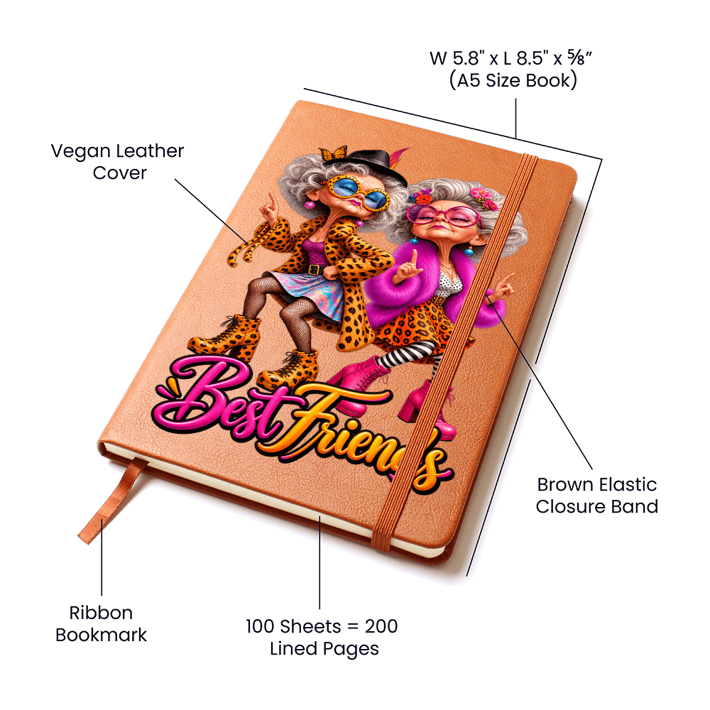 Best Friend Journal for Women - Funny Bestie Gifts for Her - Cute Friendship Notebook with Lined Pages