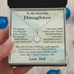 To My Beautiful Daughter Necklace from Dad