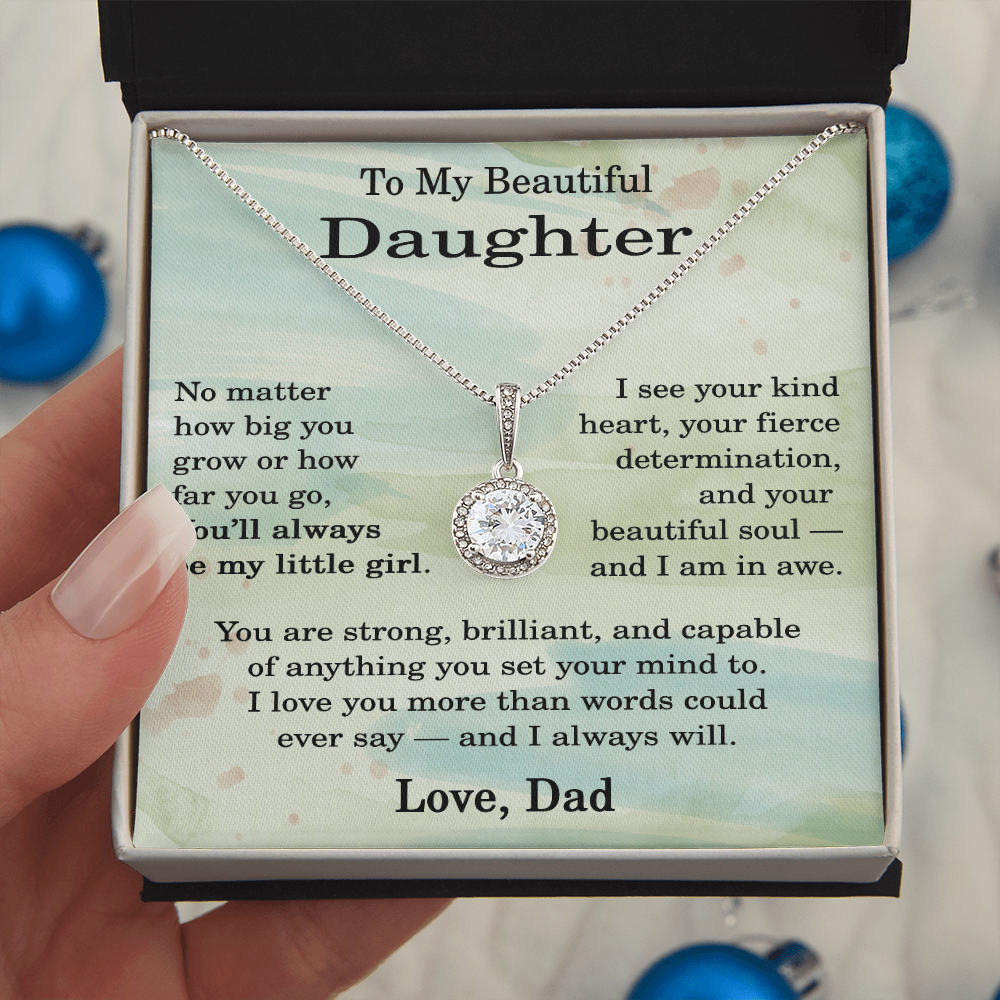 To My Beautiful Daughter Necklace from Dad