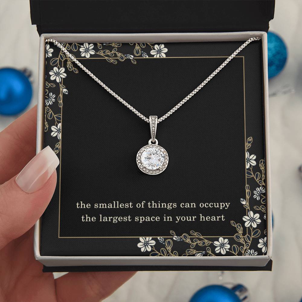 Expecting Mom Necklace – Mother’s Day or Christmas Gift for Mama to Be – Smallest Things Eternal Hope Pendant