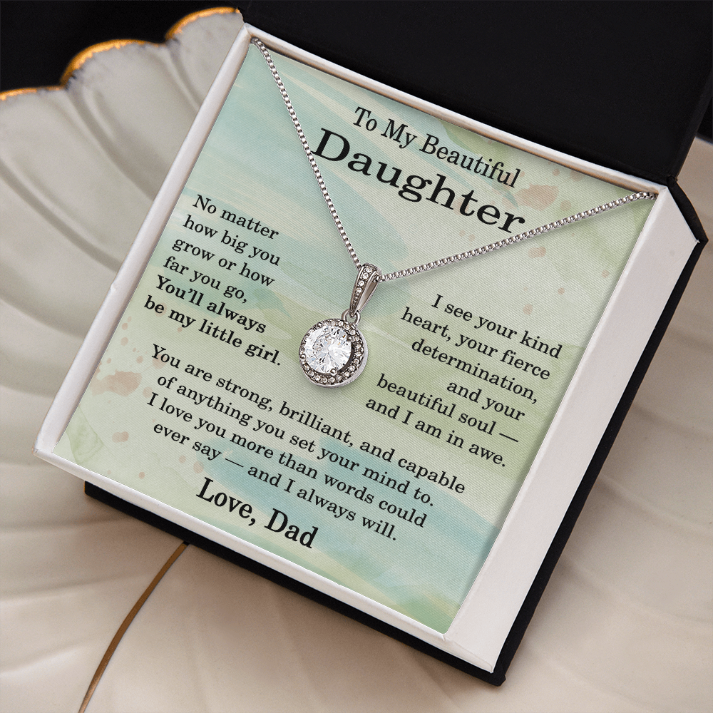 To My Beautiful Daughter Necklace from Dad