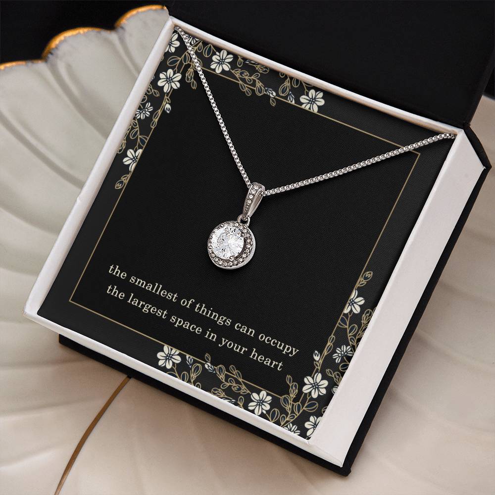 Expecting Mom Necklace – Mother’s Day or Christmas Gift for Mama to Be – Smallest Things Eternal Hope Pendant