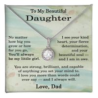 Load image into Gallery viewer, To My Beautiful Daughter Necklace from Dad - Christmas Gifts for Daughter from Dad

