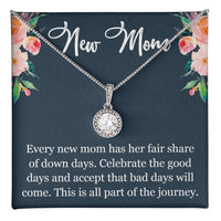 Load image into Gallery viewer, New Mom Necklace Gift, Eternal Hope Pendant Gift with Heartfelt Message Card, Baby Shower Push Present ShineOn Fulfillment
