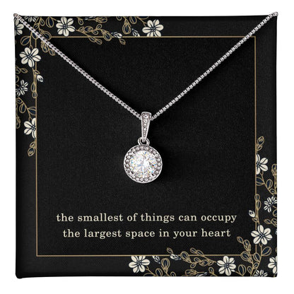 Expecting Mom Necklace – Mother’s Day or Christmas Gift for Mama to Be – Smallest Things Eternal Hope Pendant