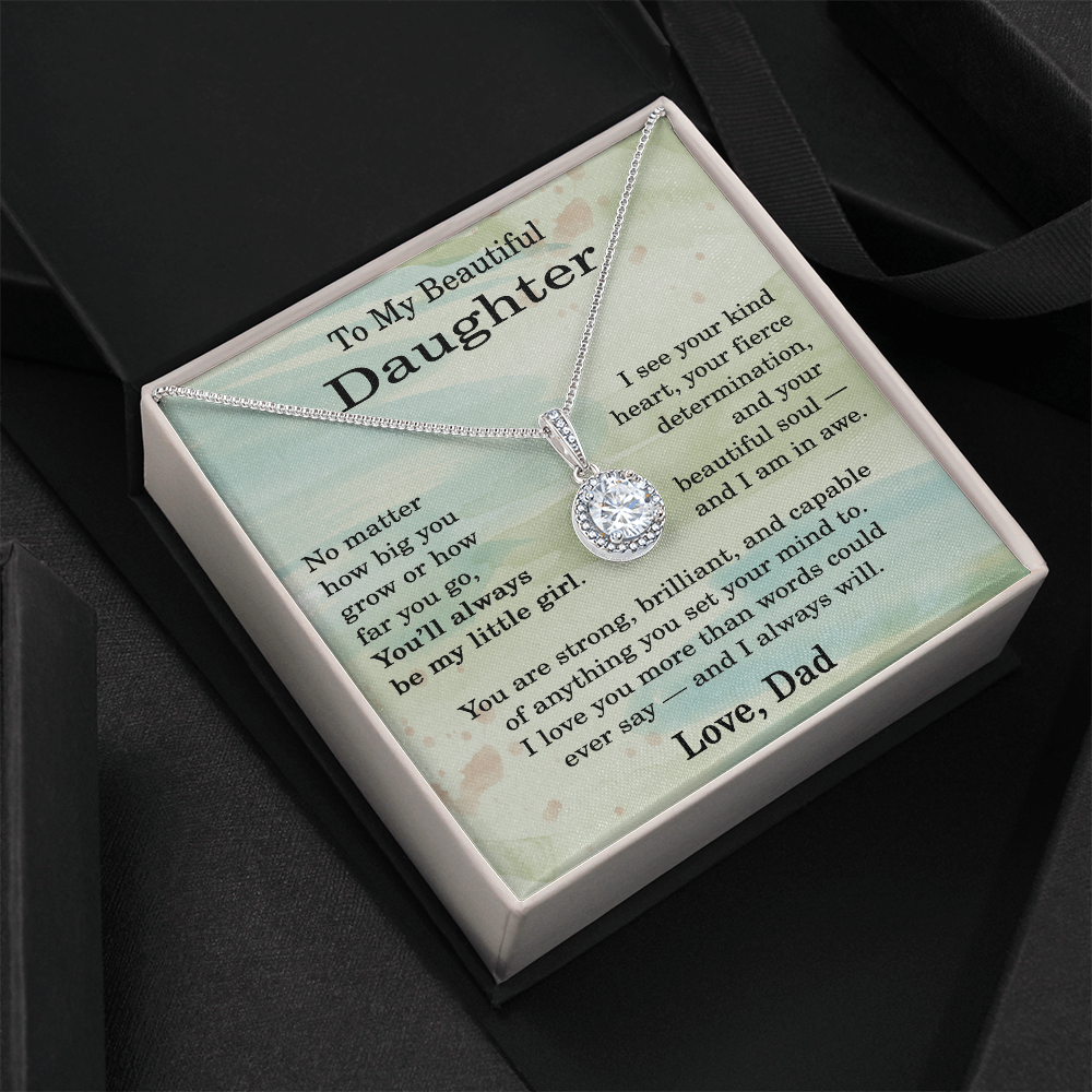 To My Beautiful Daughter Necklace from Dad