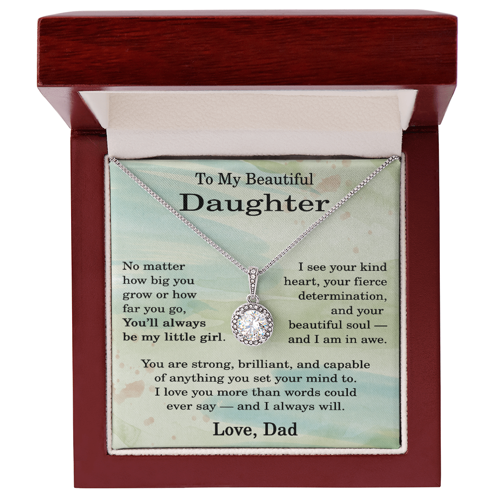 To My Beautiful Daughter Necklace from Dad