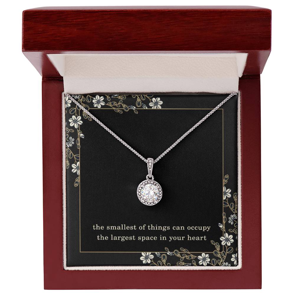 Expecting Mom Necklace – Mother’s Day or Christmas Gift for Mama to Be – Smallest Things Eternal Hope Pendant