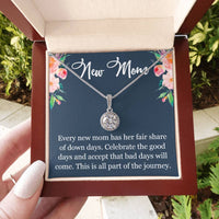 Load image into Gallery viewer, New Mom Necklace Gift, Eternal Hope Pendant Gift with Heartfelt Message Card, Baby Shower Push Present ShineOn Fulfillment
