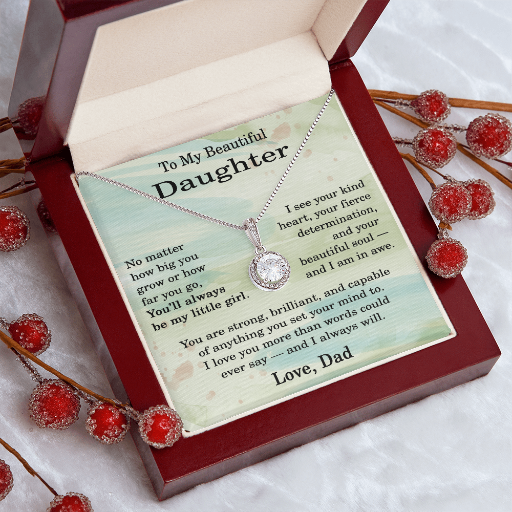 To My Beautiful Daughter Necklace from Dad