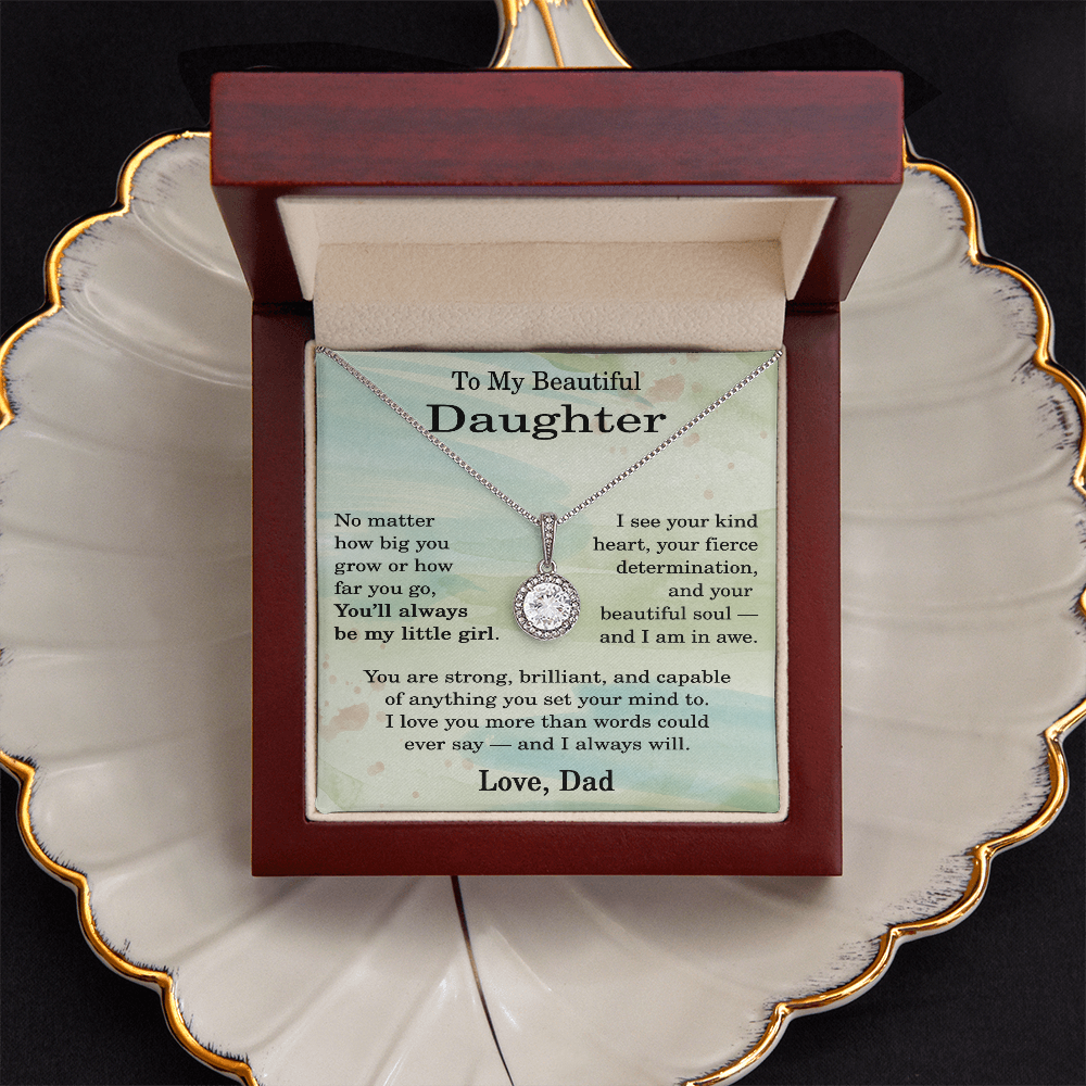 To My Beautiful Daughter Necklace from Dad
