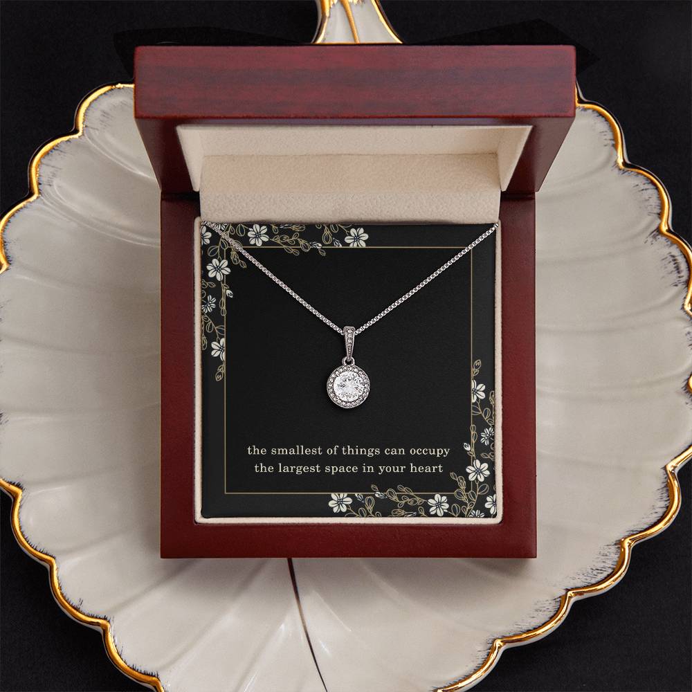 Expecting Mom Necklace – Mother’s Day or Christmas Gift for Mama to Be – Smallest Things Eternal Hope Pendant