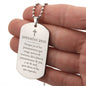 Jeremías 29_11 Pensamientos de Paz Collar Placa Militar, Regalo Cristiano de Graduación
