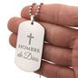 Hombre de Dios Collar Placa Militar, Frase Cristiana Grabada, Regalos Para Hombre