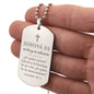 Jehová Es Mi Luz y Mi Salvación Salmo 27_1, Collar Placa Militar, Versículo Bíblico