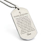 Padre Nuestro Collar Placa Militar, Oración en Español Grabada, Regalos Cristianos Para Hombre
