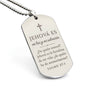 Jehová Es Mi Luz y Mi Salvación Salmo 27_1, Collar Placa Militar, Versículo Bíblico