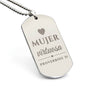 Mujer Virtuosa Proverbios 31 Collar Placa Militar, Regalos Cristianos Para Mujer