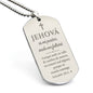 Jehová Es Mi Pastor Salmo 23 Collar Placa Militar, Versículo Bíblico, Regalos Cristianos