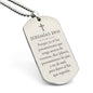 Jeremías 29_11 Pensamientos de Paz Collar Placa Militar, Regalo Cristiano de Graduación