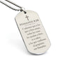 Romanos 8_28 Todas las Cosas Les Ayudan a Bien, Collar Placa Militar Cristiano