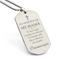 En Memoria de Mi Mamá Collar Placa Militar, Recuerdo de Mamá en el Cielo, Regalo de Condolencia