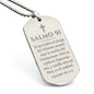 Salmo 91 Collar Placa Militar, Versículo Bíblico en Español, Regalos Cristianos Para Hombre
