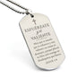 Esfuérzate y Sé Valiente Josué 1_9 Collar Placa Militar, Versículo Bíblico en Español