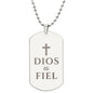 Dios Es Fiel Collar Placa Militar, Frase Cristiana de Ánimo, Regalos Cristianos Para Hombre