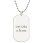 Un Día a la Vez Collar Placa Militar Grabado, Regalo de Sobriedad y Recuperación en Español