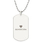 Bendecida Collar Placa Militar Grabado, Frase Cristiana, Regalos Cristianos Para Mujer