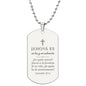 Jehová Es Mi Luz y Mi Salvación Salmo 27_1, Collar Placa Militar, Versículo Bíblico