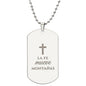 La Fe Mueve Montañas Collar Placa Militar, Frase Cristiana Grabada, Regalos Cristianos