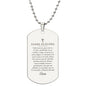 Padre Nuestro Collar Placa Militar, Oración en Español Grabada, Regalos Cristianos Para Hombre