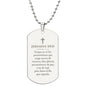 Jeremías 29_11 Pensamientos de Paz Collar Placa Militar, Regalo Cristiano de Graduación