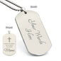 Tengo un Ángel en el Cielo Lo Llamo Abuela, Collar Placa Militar en Memoria de Abuela