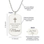 Tengo un Ángel en el Cielo Lo Llamo Mamá, Collar Placa Militar en Memoria de Mamá