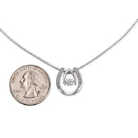 Load image into Gallery viewer, Graduation Gifts Class of 2024 Necklace, Class of 2024 Inspirational Gift, Lucky Horseshoe White Gold over Stainless Steel Necklace for Graduation, Gifts for Graduates from Family ShineOn Fulfillment
