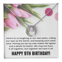 Load image into Gallery viewer, Best Friend 9th Birthday Gifts for Women Funny - 9th Birthday Necklace for Her
