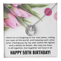 Load image into Gallery viewer, Best Friend 59th Birthday Gifts for Women Funny - 59th Birthday Necklace for Her
