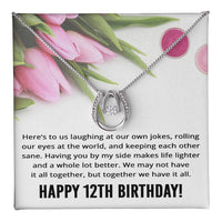 Load image into Gallery viewer, Best Friend 12th Birthday Gifts for Women Funny - 12th Birthday Necklace for Her
